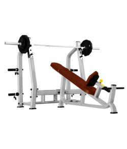 BRONZE GYM J-025 Скамья для жима с положительным наклоном (КОРИЧНЕВЫЙ)
