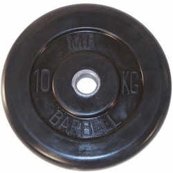 Диск обрезиненный чёрный d-26mm 10кг MB26-10