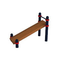Лавочка Workout для пресса с уклоном и перекладиной арт. SP ГТО-27_76mm 89
