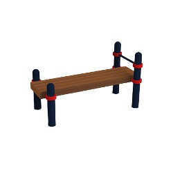 Лавочка Workout для пресса с перекладиной  арт. SP ГТО-28_76mm