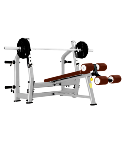BRONZE GYM J-024 Скамья для жима с отрицательным наклоном (КОРИЧНЕВЫЙ)