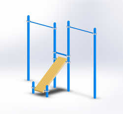 Турники с лавочкой для пресса Workout арт. SP ГТО-20_76mm 89