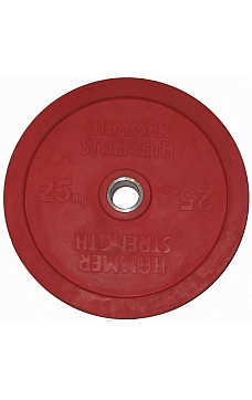 Диск обрезиненный олимпийский, д-50 мм HAMMER STRENGTH 25 кг, HS-25